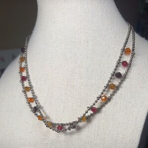 Warm toned Multicolor Beaded Necklace